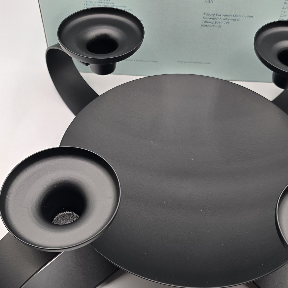Partylite Contemporary Candle Holder‎ New P90350 Black - Picture 4 of 5